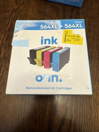 ONN Ink Cartridges Compatible with HP 564 XL Black and 564 XL Color