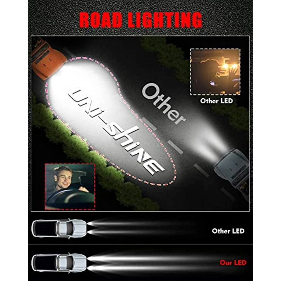 Faro LED de 7 pulgadas blanco halo ámbar señal de giro para Jeep Wrangler Rubicon JK Foto 3 de 4