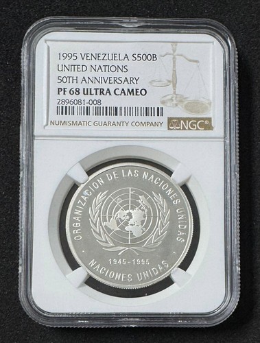 VENEZUELA, 500 Bolívares, 1995 NGC PF68. **UNITED NATIONS, 50TH ANNIVERSARY**