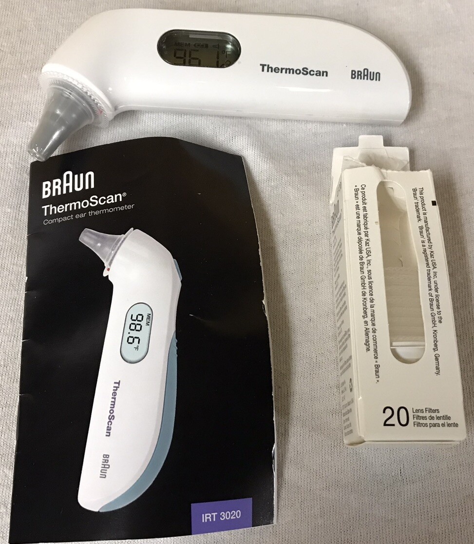 BRAUN THERMOSCAN 3 COMPACT EAR THERMOMETER IRT 3020 eBay