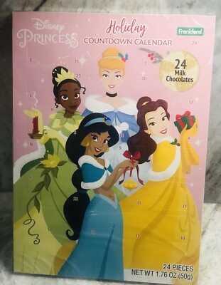 Disney Princess Holiday Countdown Calendar 24 Milk Chocolates 1.76 Oz. |  eBay