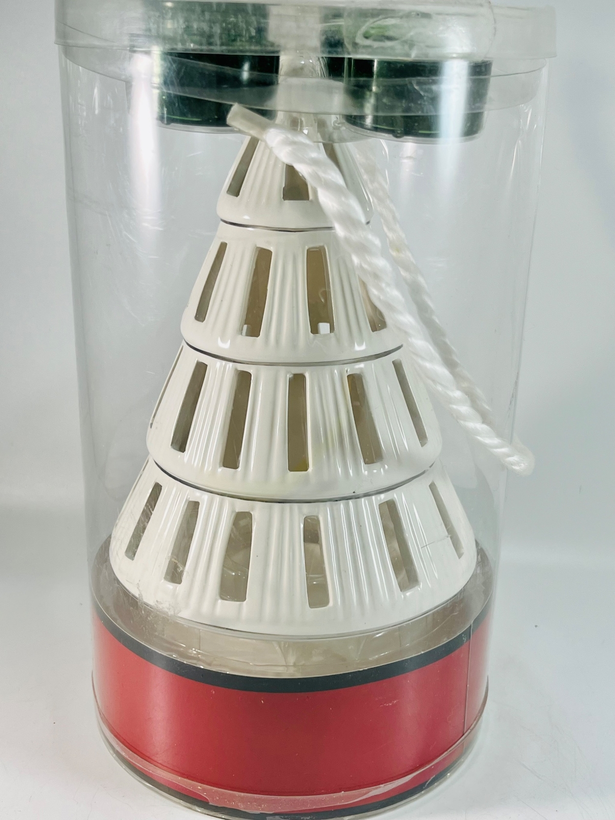 Yankee Candle White Ceramic Christmas Tree Votive Tea Light Candle Holder