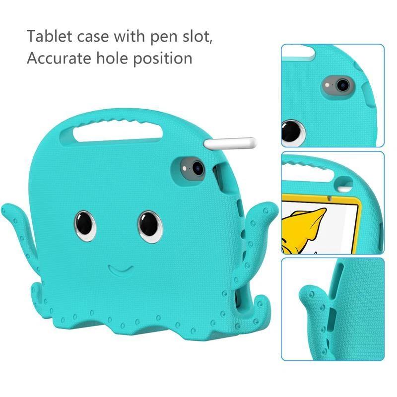 Kids Case For iPad Mini 6 6th Gen EVA Foam Shockproof Handle Stand Bumper Cover - Image 3 of 4