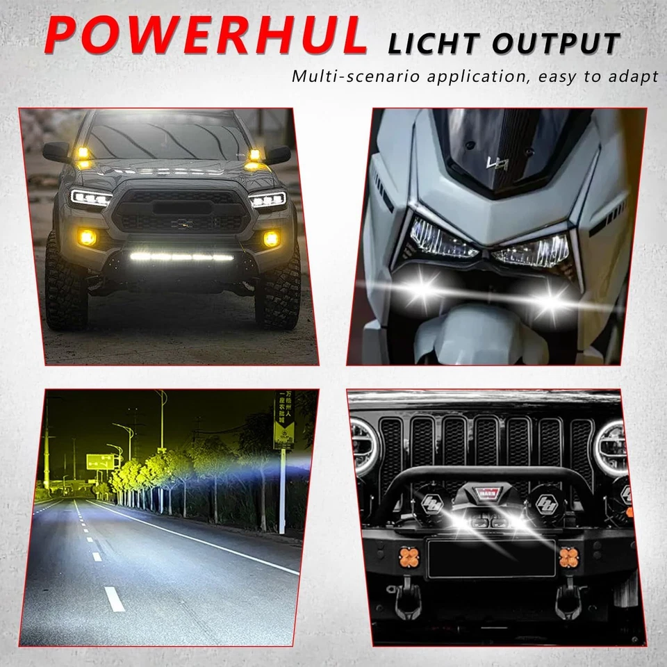 LED Headlight Bumper Projector Mini Driving Light For Car Motobike Bar Spotlight - Image 3 of 4