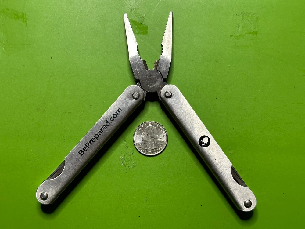MULTI-TOOL 12 TOOLS IN ONE Silver Toned BE PREPARED Nice Cond.   #50
