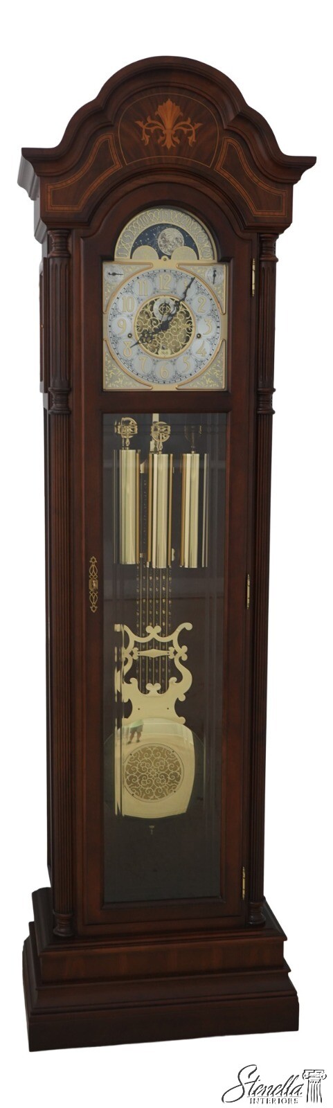 L65686EC: SLIGH Model 818 Inlaid Mahogany Grandfather Clock
