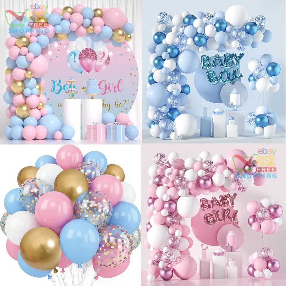 CREATIVE BALLOONS Baby Shower Balloon Arch Kit Gender Reveal Garland Girl Boy Party Decoration UK