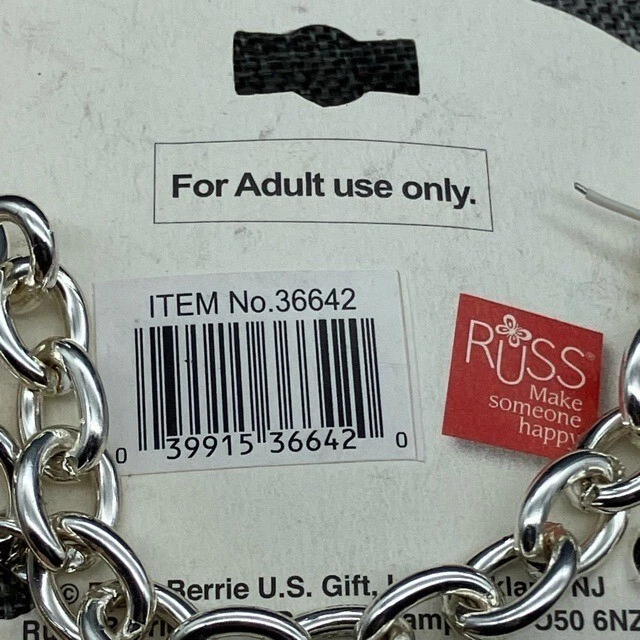 Bella Nina инициалы браслет письмо M Русский новый 7,5 в со стразами серебряная цепочка - Изображение 3 из 4