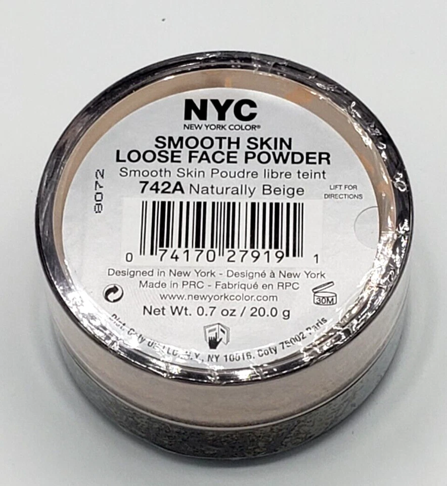 NEW N.Y.C. New York Color Smooth Skin Loose Face Powder 742A NATURALLY BEIGE - Image 2 of 2