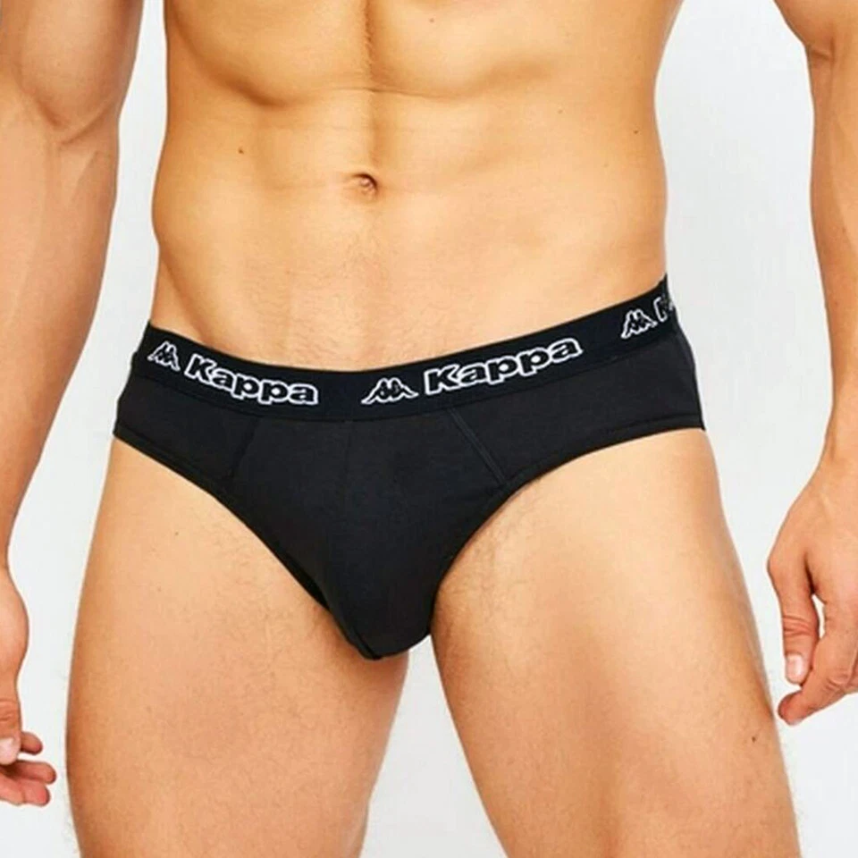 3 Men's Kappa Cotton Bi-Elasticated Slips With External Logo Elastic - K1121 - Image 3 of 4