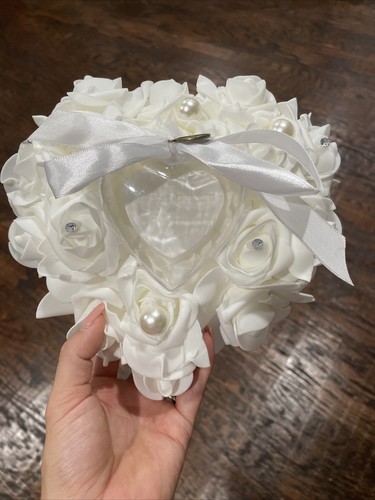 bridal ring holder ivory off white