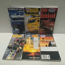 National Hot Rod Association Rulebook Lot of 6 PB 2002 2003 2004 2005 2008 2009