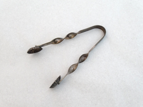 Vintage Sterling Mini Tongs Tarnished / Toned / Free Shipping CB1GTmt - Picture 17 of 20