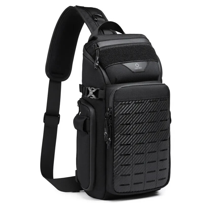 OZUKO Large Capacity Crossbody Bag Outdoor Daypack Waterproof Bag Sling Backpack