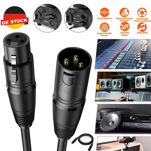 10x DMX Kabel 1-2m 3-Pin XLR Kabel DMX512 Signalkabel für Moving head Par Licht. - Afbeelding 13 van 24