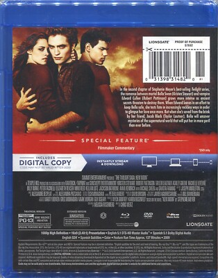The TWILIGHT Saga NEW MOON Extended Edition BLU-RAY +DVD