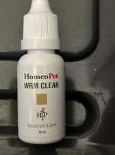 HomeoPet The Natural Choice Wrm Clear, 15 ML Per Bottle. NEW No Box # L19