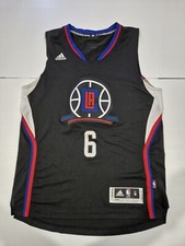 2016 Deandre Jordan Clippers Mens Medium Black Rev Adidas Jersey