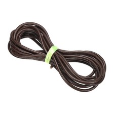 6mm corde tressée cuir pour bijoux, brun foncé (4 verges)