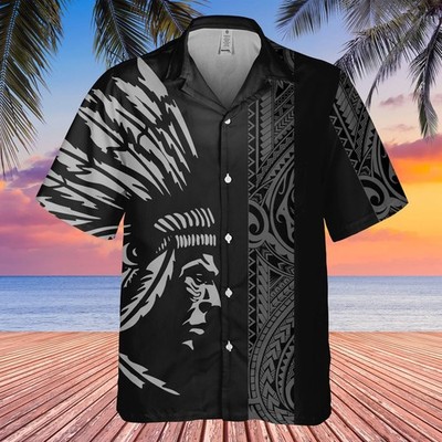 Chief Native American Hawaiian Shirt Style Clothing Native American Gifts For H