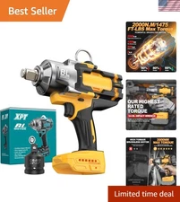 Cordless Impact Wrench 3/4" for De-Walt 20V Battery, 1475 Ft-Lbs (2000N.M) High