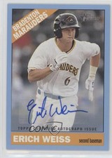 2015 Topps Heritage Minor League Edition Blue Border 12/50 Erich Weiss Auto 4l8