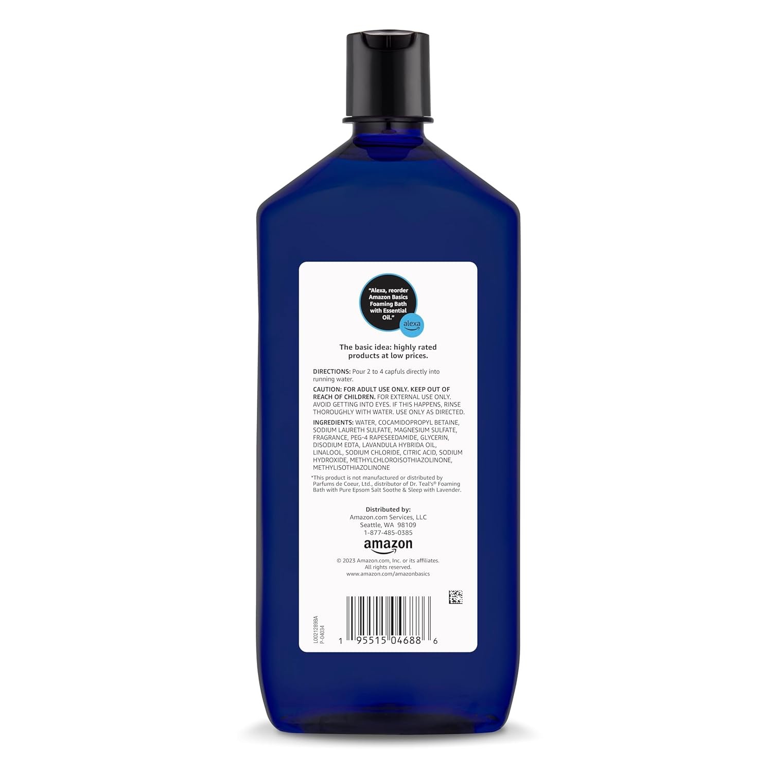 Amazon Basics Lavender Scented Foaming Bath with Essential Oil, 34 Fluid Ounce thumbnail 2