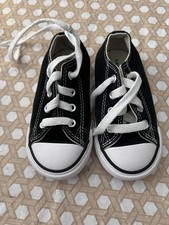 Converse Chuck Taylor Black All Star Toddler Shoes 7J235 US Size 6