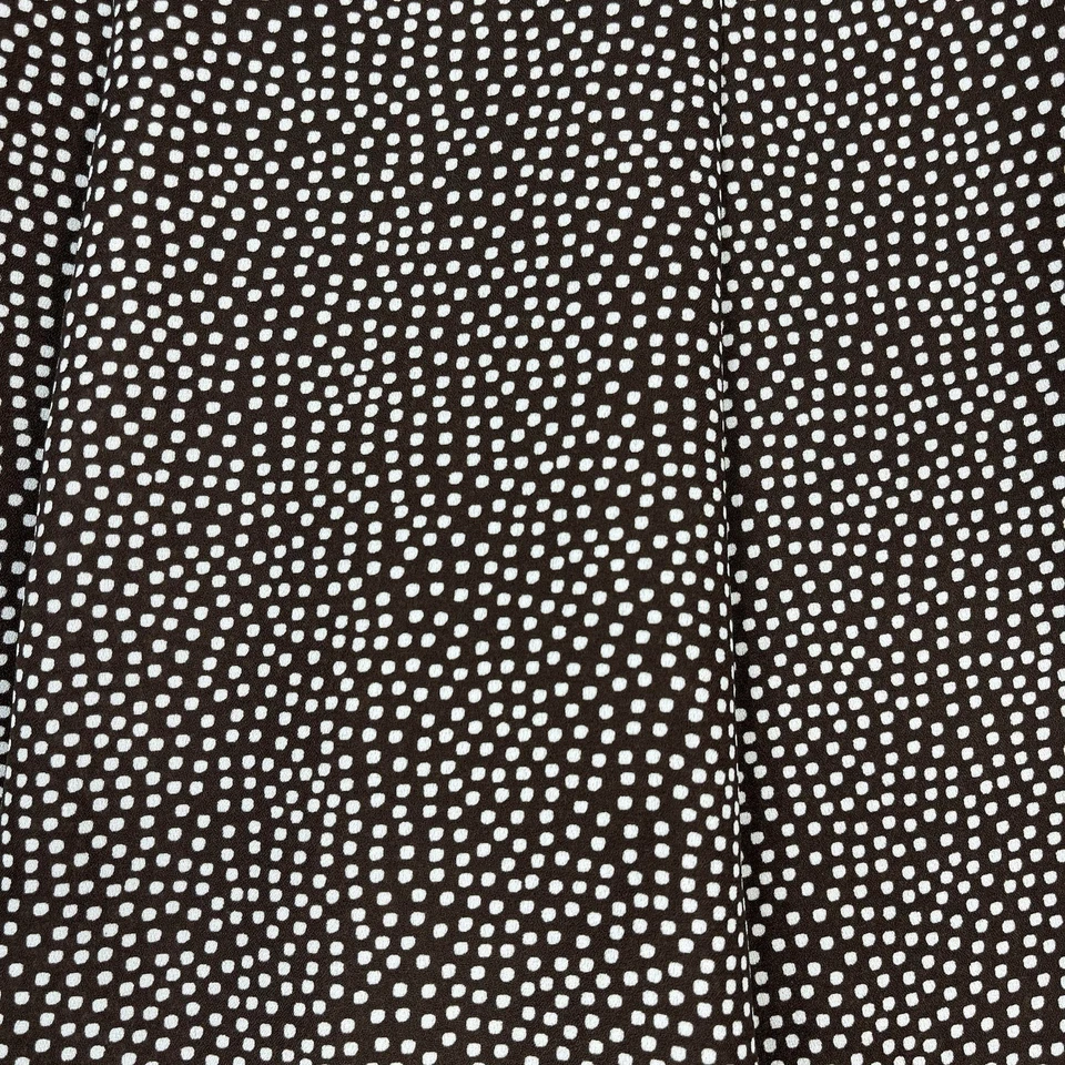 Emma James Midi Skirt Womens 12 Brown Polka Dot Sheer Chiffon Lined Full Preppy - Image 4 of 4