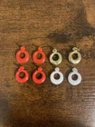 Vtg Barbie Fashion Doll Earrings Lot Hoops Red Gold White Jewelry