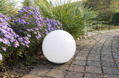 Heitronic Solar-Dekoleuchte Globo 37234 Solarkugel LED 0.4W Weiß Beleuchtung