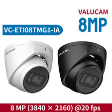 8MP IP Camera 4MP POE Camera MIC Vehicle Human Detection Metal Black White Lot