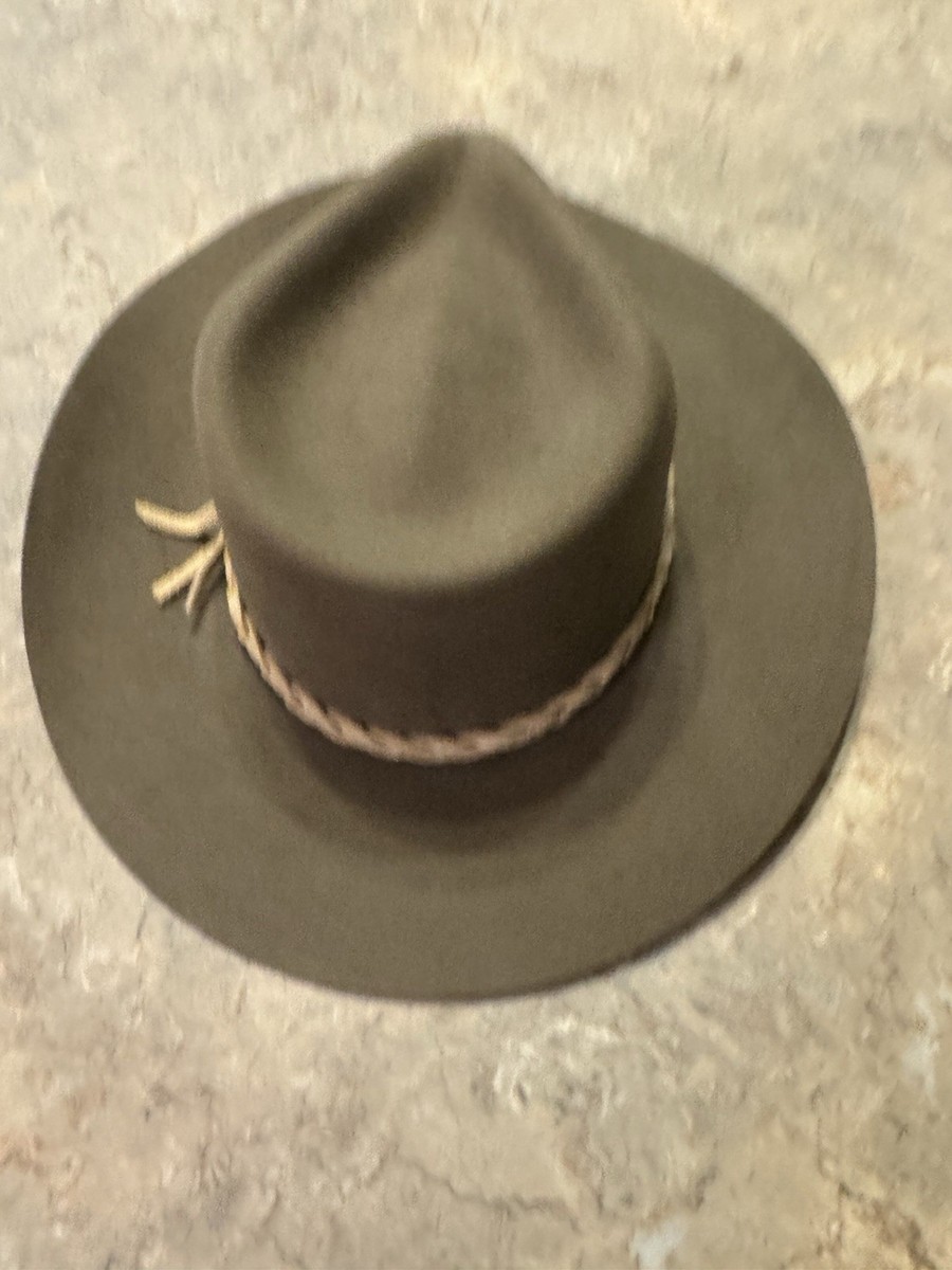 Beaver Brand Hat Genuine Fur Felt 5X Made in USA 7 Kangaroo Tan