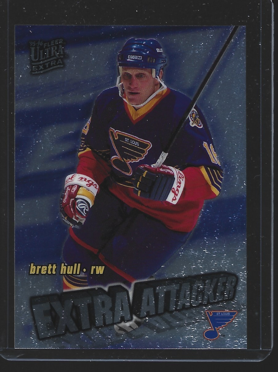 Brett HULL  1995-96 Ultra EXTRA ATTACKER Insert #8 - Hard to find
