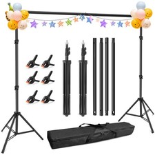 Photo Backdrop Stand, 10x7ft WxH Background Stand for Photoshoot, Adjustabl...