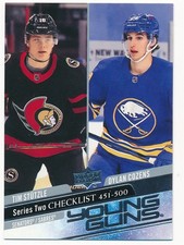 TIM STUTZLE DYLAN COZENS 2020-21 UPPER DECK YOUNG GUNS SERIES TWO CHECKLIST #500