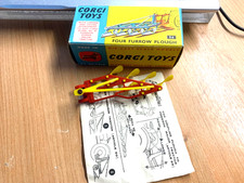 CORGI. #56. A 4 FURROW PLOUGH.RANSOMS PLOUGH. FORDSON  SUPER MAJOR TRACTOR DRAWN