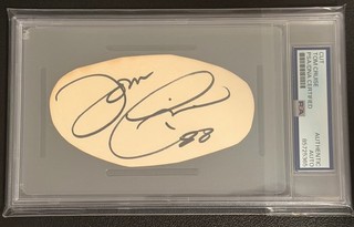 Tom Cruise Signed Autographed VINTAGE Cut PSA/DNA COA Encapsulated Rare 1988