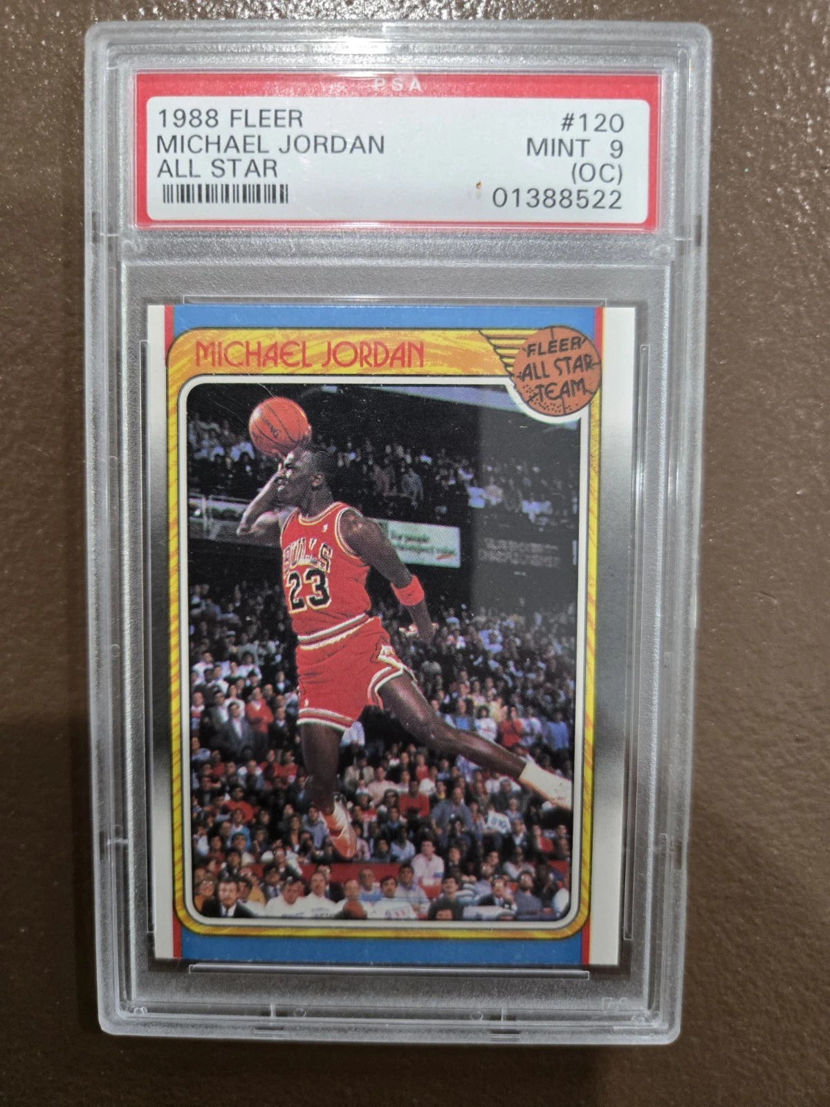 Deal for 1988 FLEER ALL-STAR #120 MICHAEL JORDAN PSA 9