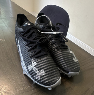 Men's Under Armour Blur Pro Intelliknit HOVR Football Cleats Black Size 11.5
