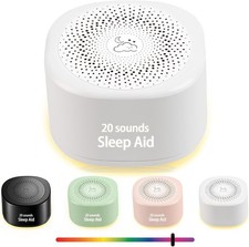 Portable White Noise Sound Machine 20 Sounds Sleep Aid with Night Light