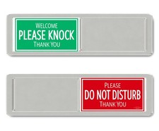 Green  Red Please Do Not Disturb Sign, Welcome Please Knock Office Decor, Do...