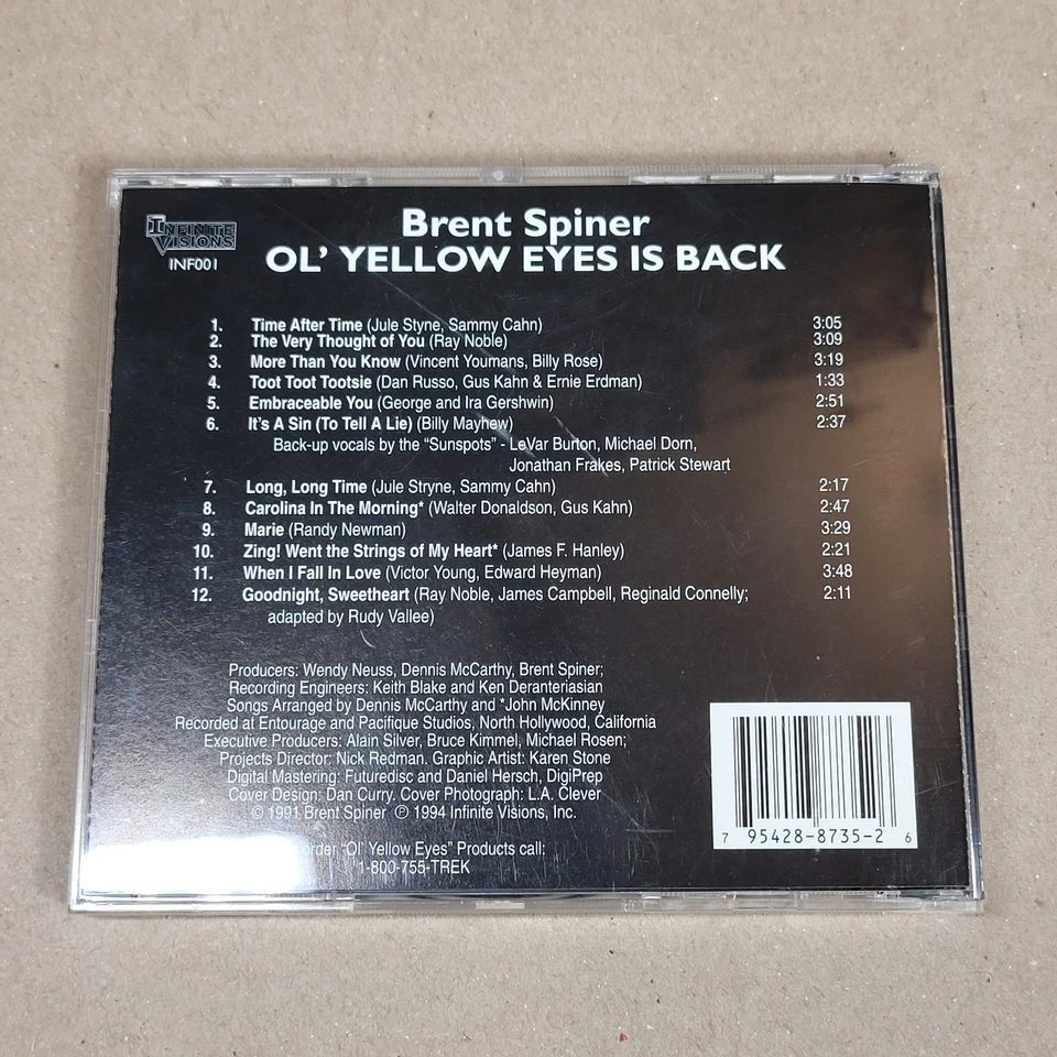 Brent Spiner "Ol' Yellow Eyes Is Back" CD 1994 Album Star Trek TNG Data - Image 4 of 4