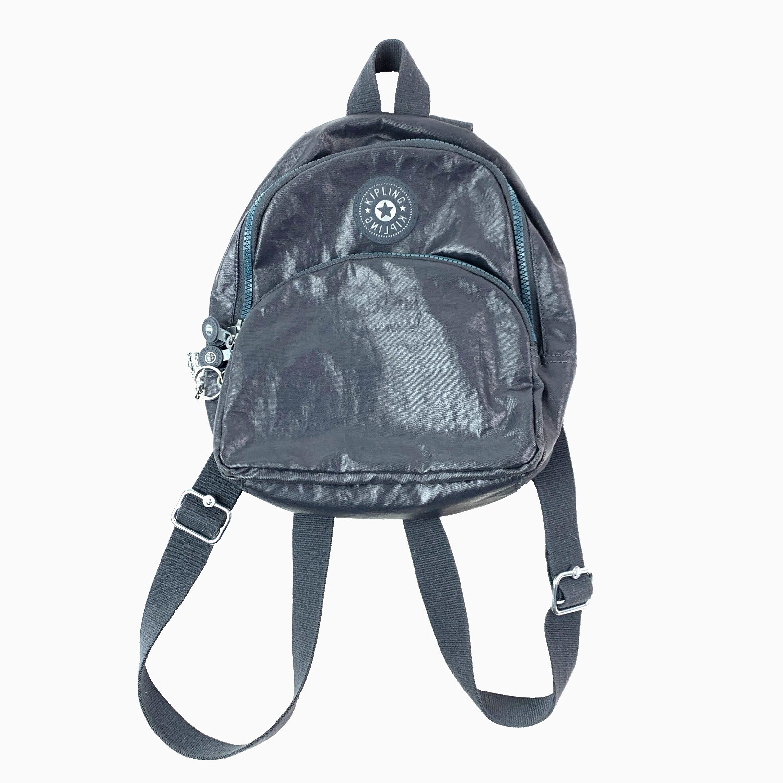 Kipling Mini Small Metallic Gray Backpack KL1742-… - image 1