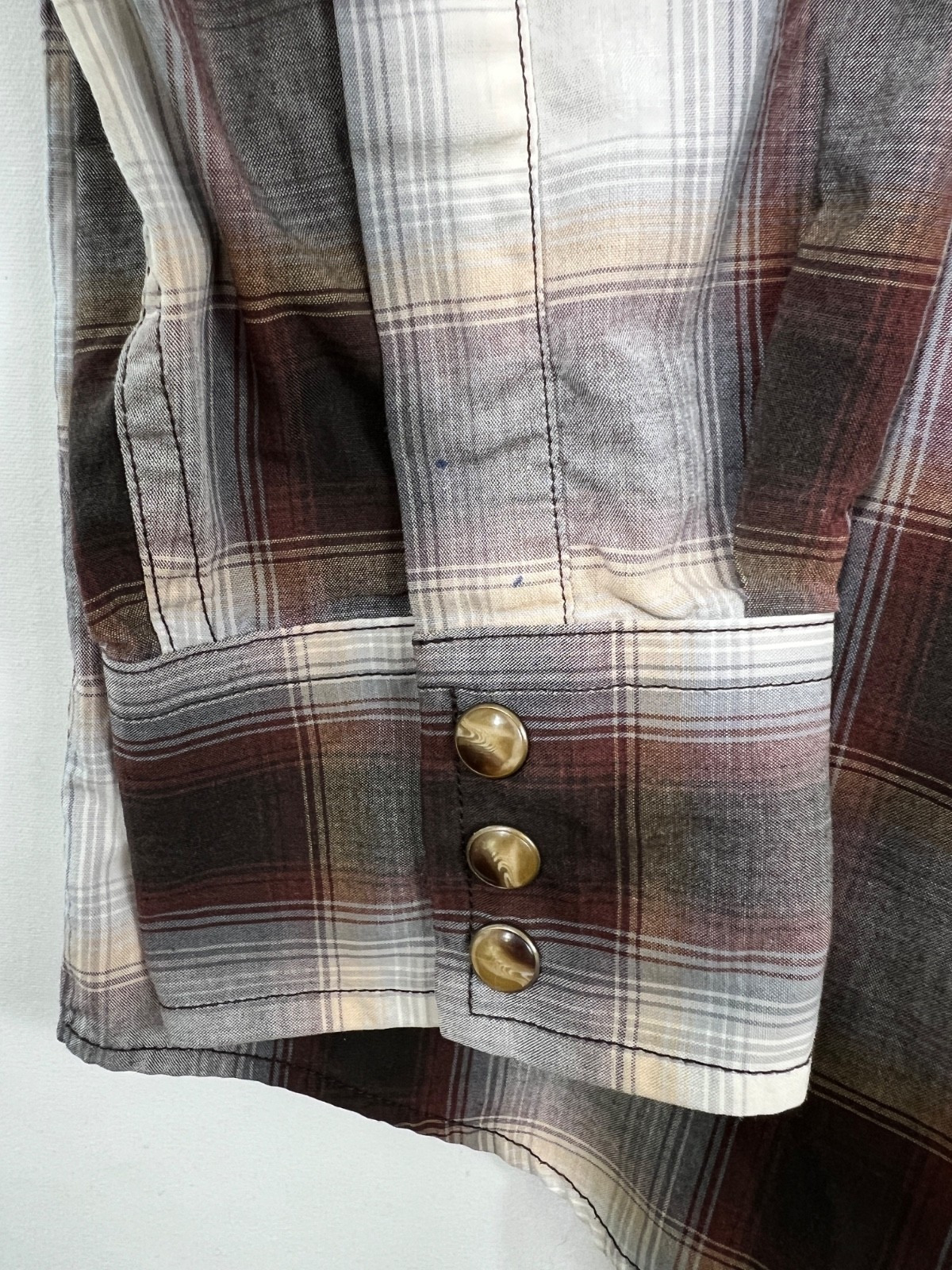 PENDLETON / FRONTIER Western MARBLE SNAP Plaid Co… - image 10