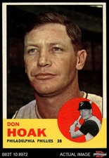 1963 Topps #305 Don Hoak Phillies 4 - VG/EX