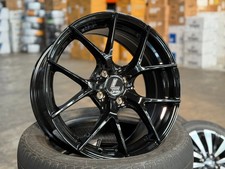 New 17x7.5 Lenso Jager Dyna 4 Wheel 4x100 Fit Honda Toyota Mazda Kia Black