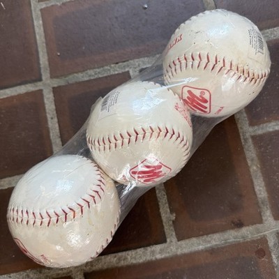 MacGregor Red Hawk Softballs Lot of 3 No. 92446 Solid Core Cover Practice NEW