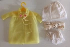 Vintage Barbie Doll Yellow Robe & Ivory Lace Undergarments Lot