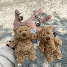 Barcelona Bear Plush Toy Keychain Mini Cute Stuffed Bear Doll Pendant 1PC Gifts